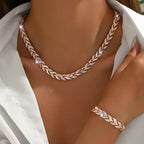 Elegant Rhinestone Fish Tail Jewelry Set