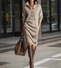 Isaline Classic Button Dress – front view