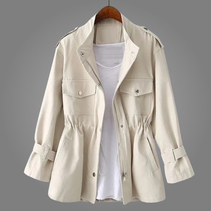 Women's Wool-Blend Coat, Double-Breasted, Belted Waist, Deep Pockets