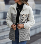 Feroce quilted sherpa jacket, gray