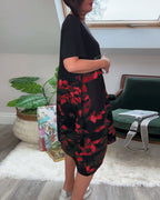 Fien - Floral Print Patchwork Casual Dress