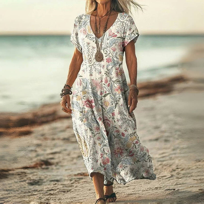 Vintage Dress | with Floral Pattern