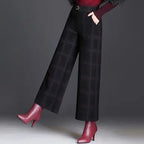 Beatrix | Checked Wide-Leg Trousers