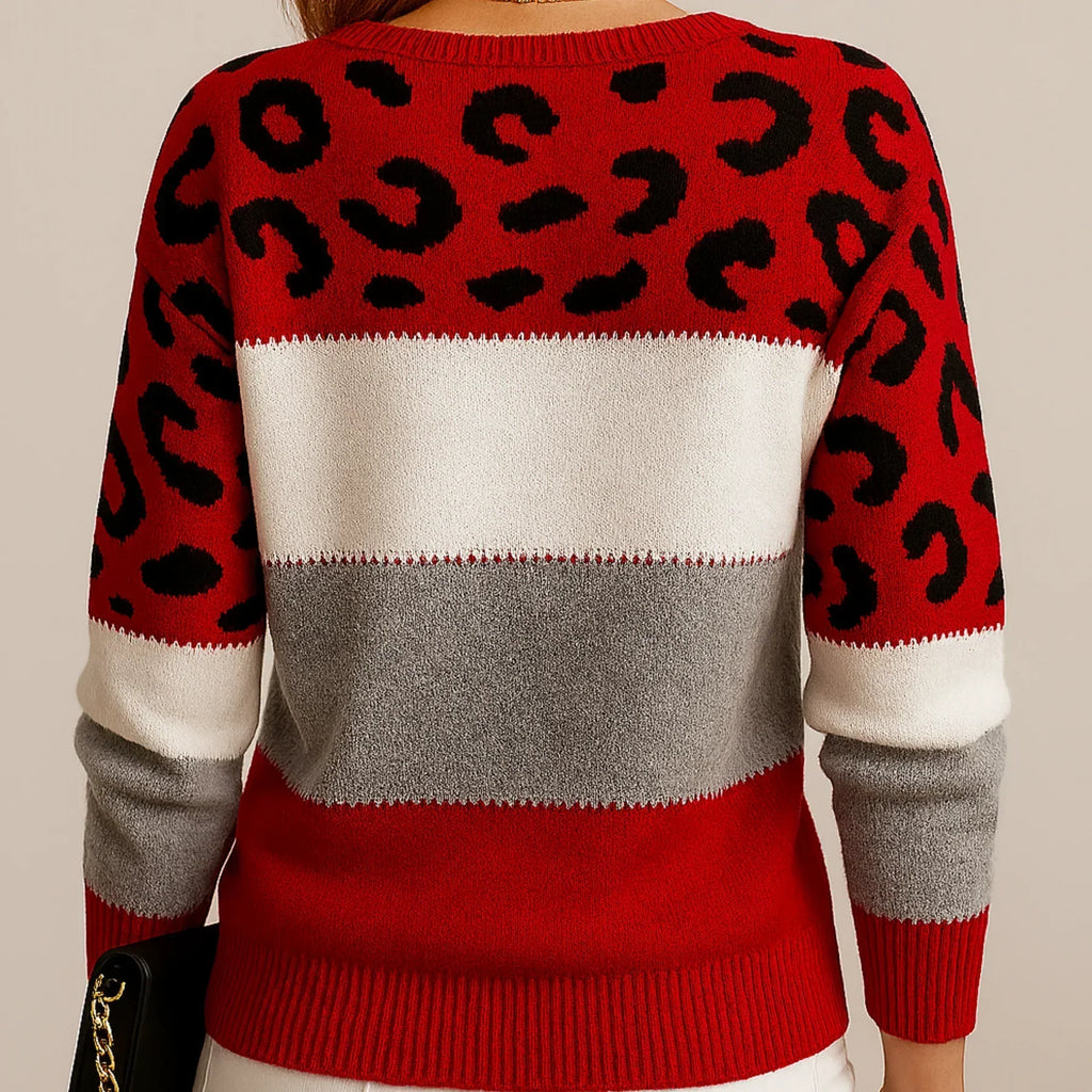 VELORA | LEOPARD LUXE SWEATER
