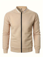 Raymond | Textured Zip-Up Bomber Jacket