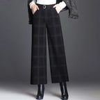 Beatrix | Checked Wide-Leg Trousers