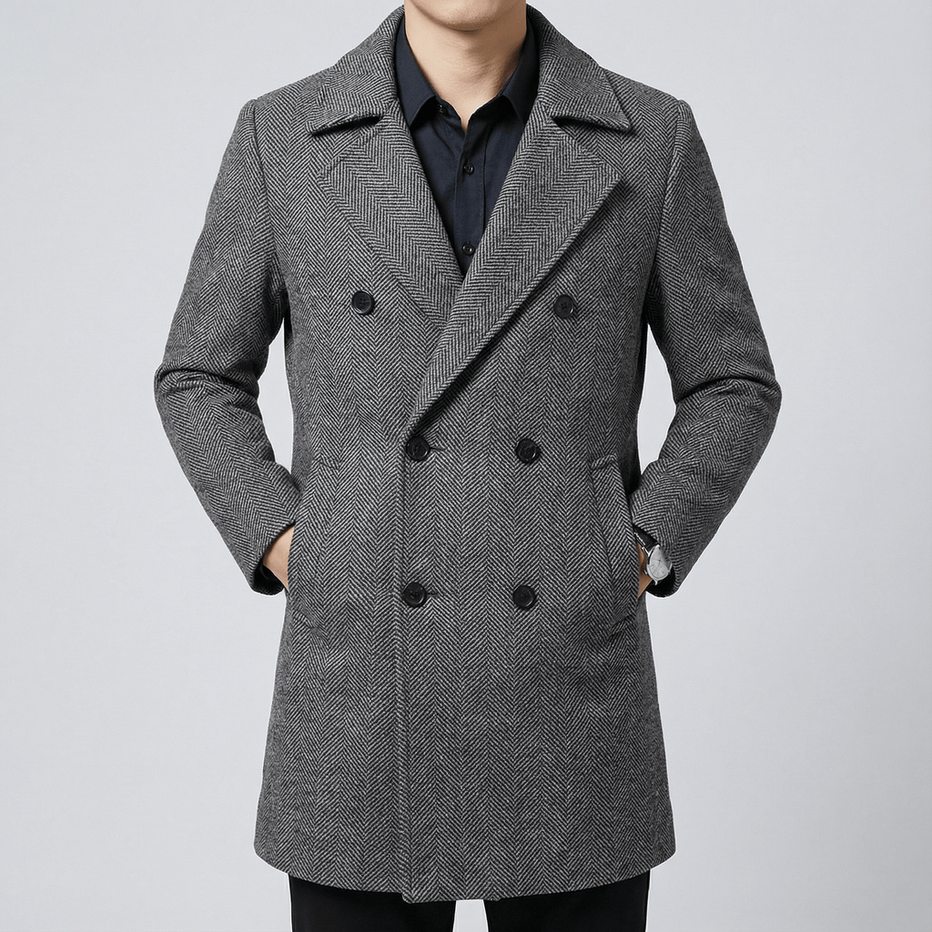 James | Herringbone Men's Coat