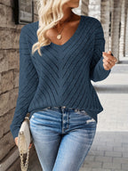 Elaine | Relaxed V-Neck Sweater