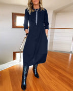 Inès - Elegant and Comfortable Vintage Maxi Dress