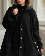 Cordia Corduroy Hooded Jacket – back view
