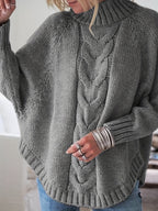 Corinne | Cozy High-Neck Cable-Knit Sweater