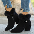 Frances | Warm Block-Heel Ankle Boots