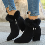 Frances | Warm Block-Heel Ankle Boots