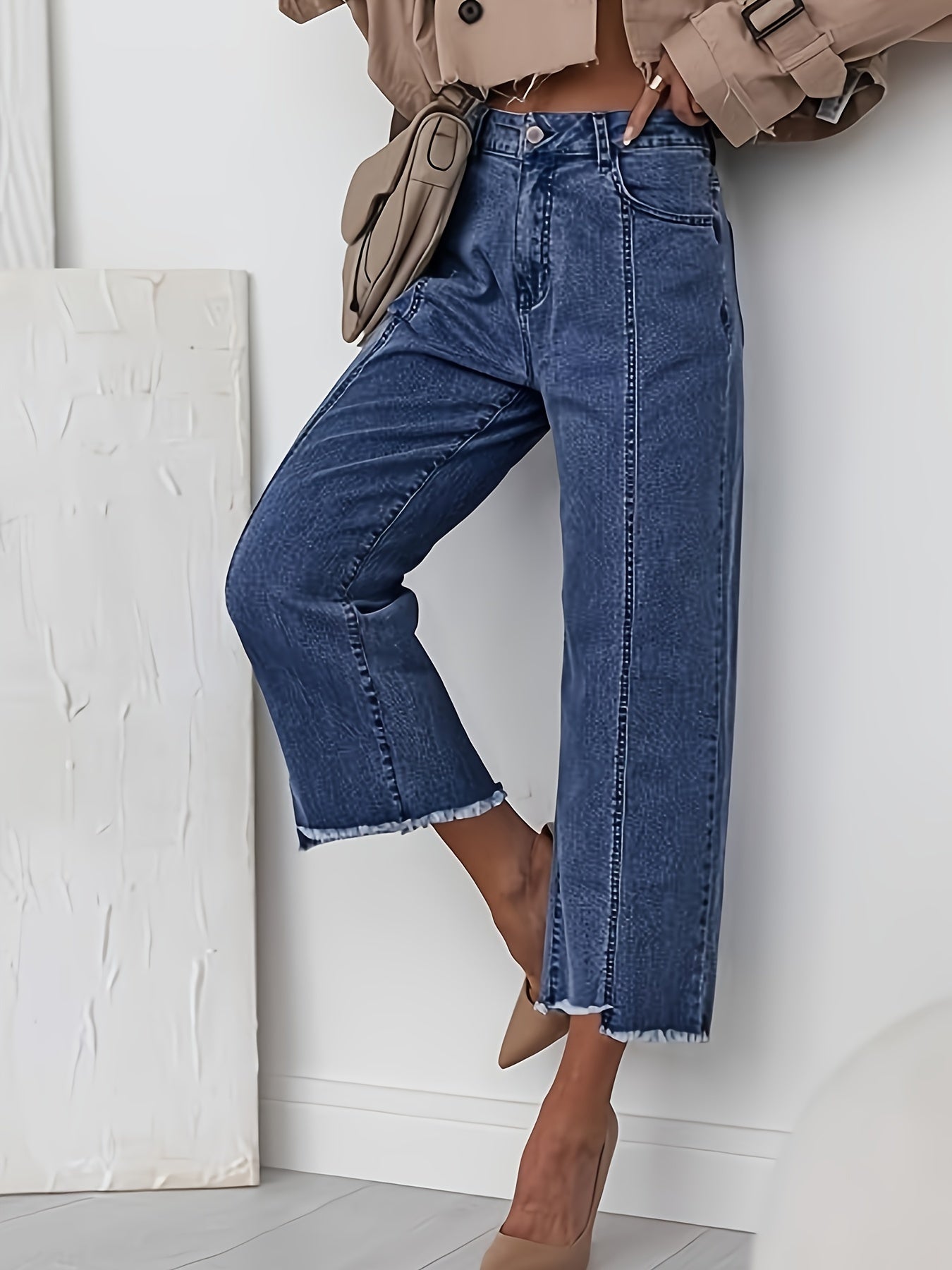 Denise | Tailored Cropped Straight-Leg Jeans