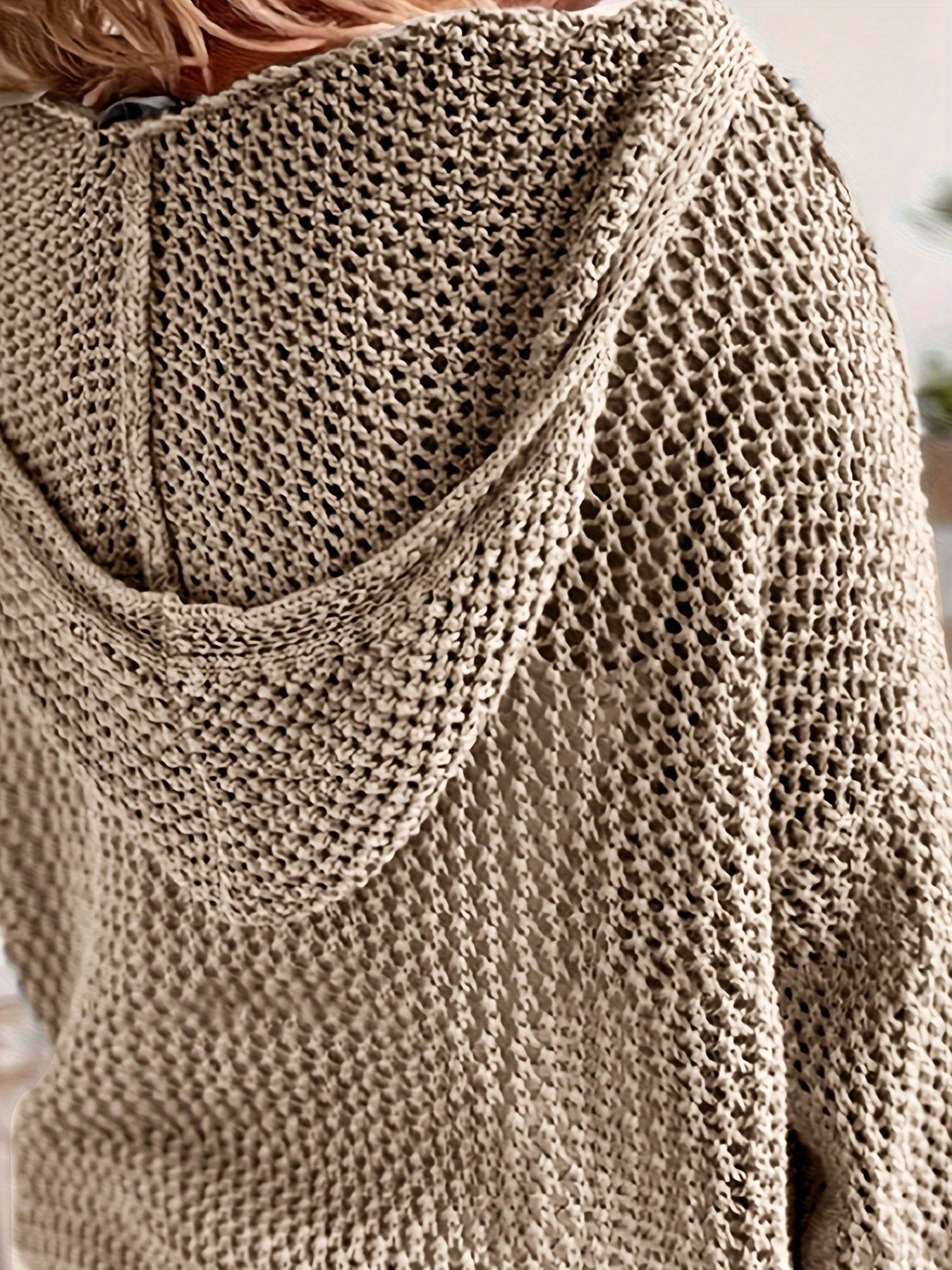 Delaney | Relaxed Open-Knit Hooded Sweater