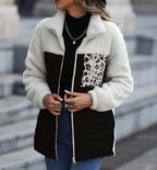 Feroce quilted sherpa jacket, black