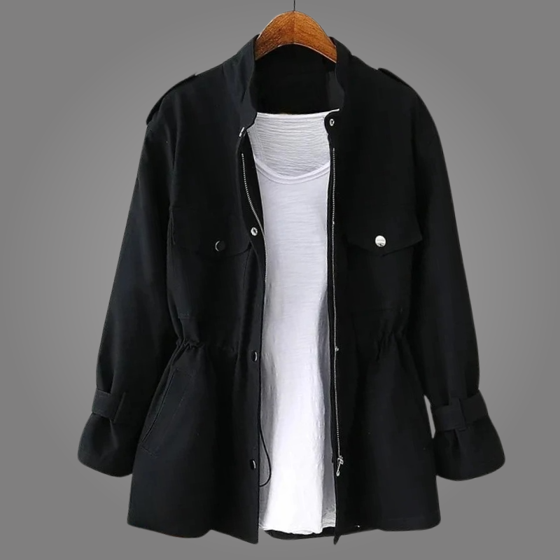 Women's Wool-Blend Coat, Double-Breasted, Belted Waist, Deep Pockets