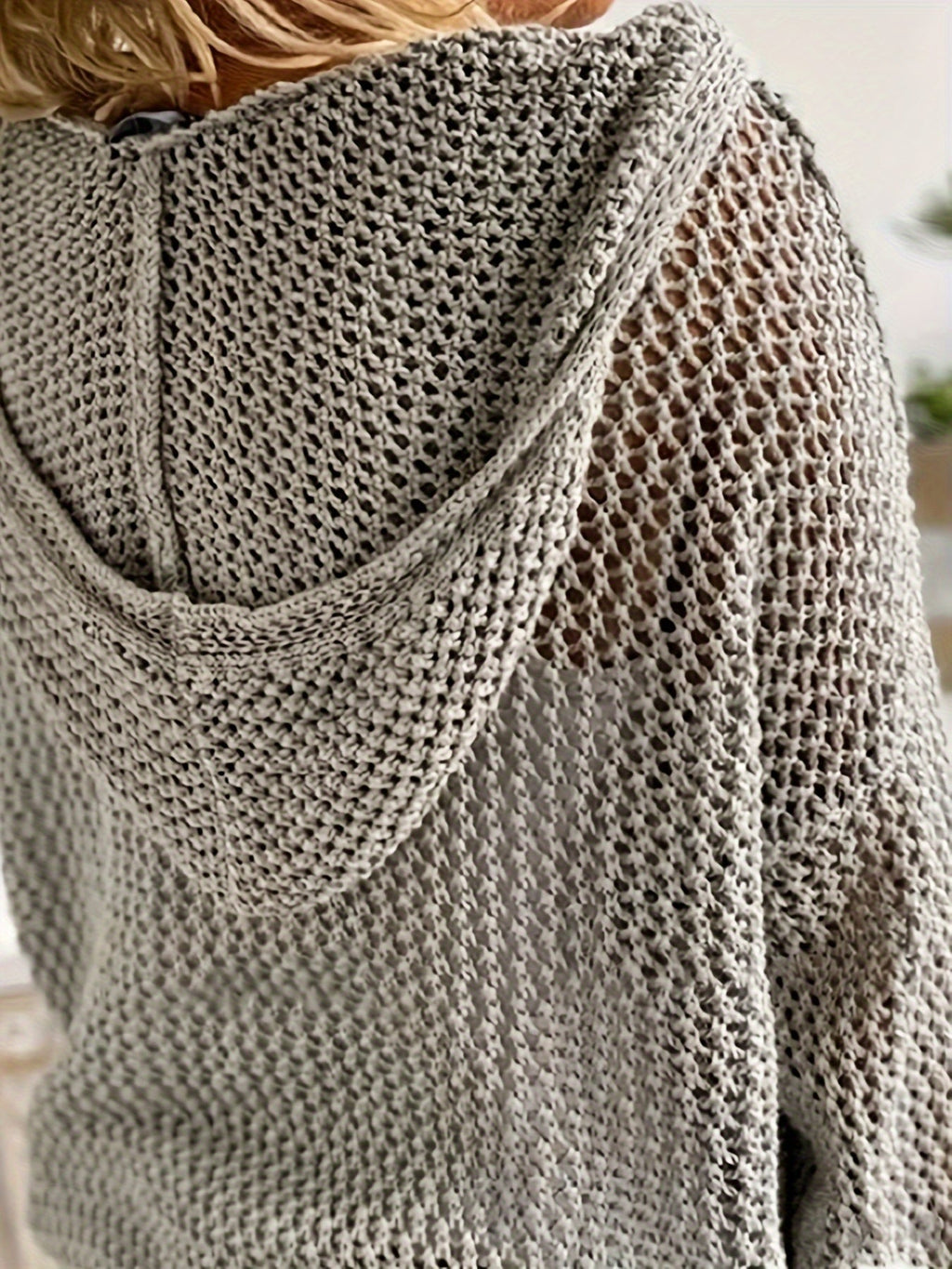 Delaney | Relaxed Open-Knit Hooded Sweater