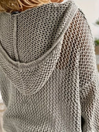 Delaney | Relaxed Open-Knit Hooded Sweater