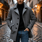 Lucas Wool Mid Coat – detail view