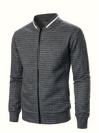 Raymond | Textured Zip-Up Bomber Jacket