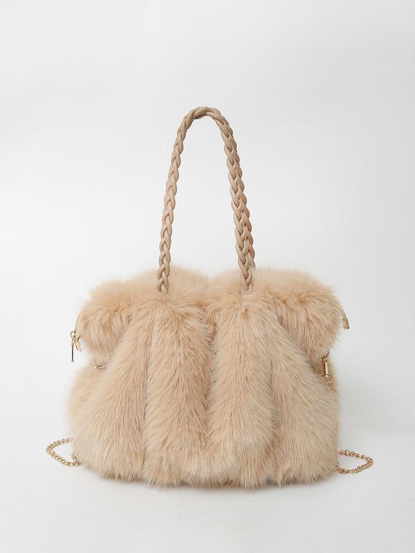 Beth | Plush Velvet Shoulder Tote