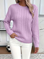 Faye | Cable-Knit Round Neck Sweater