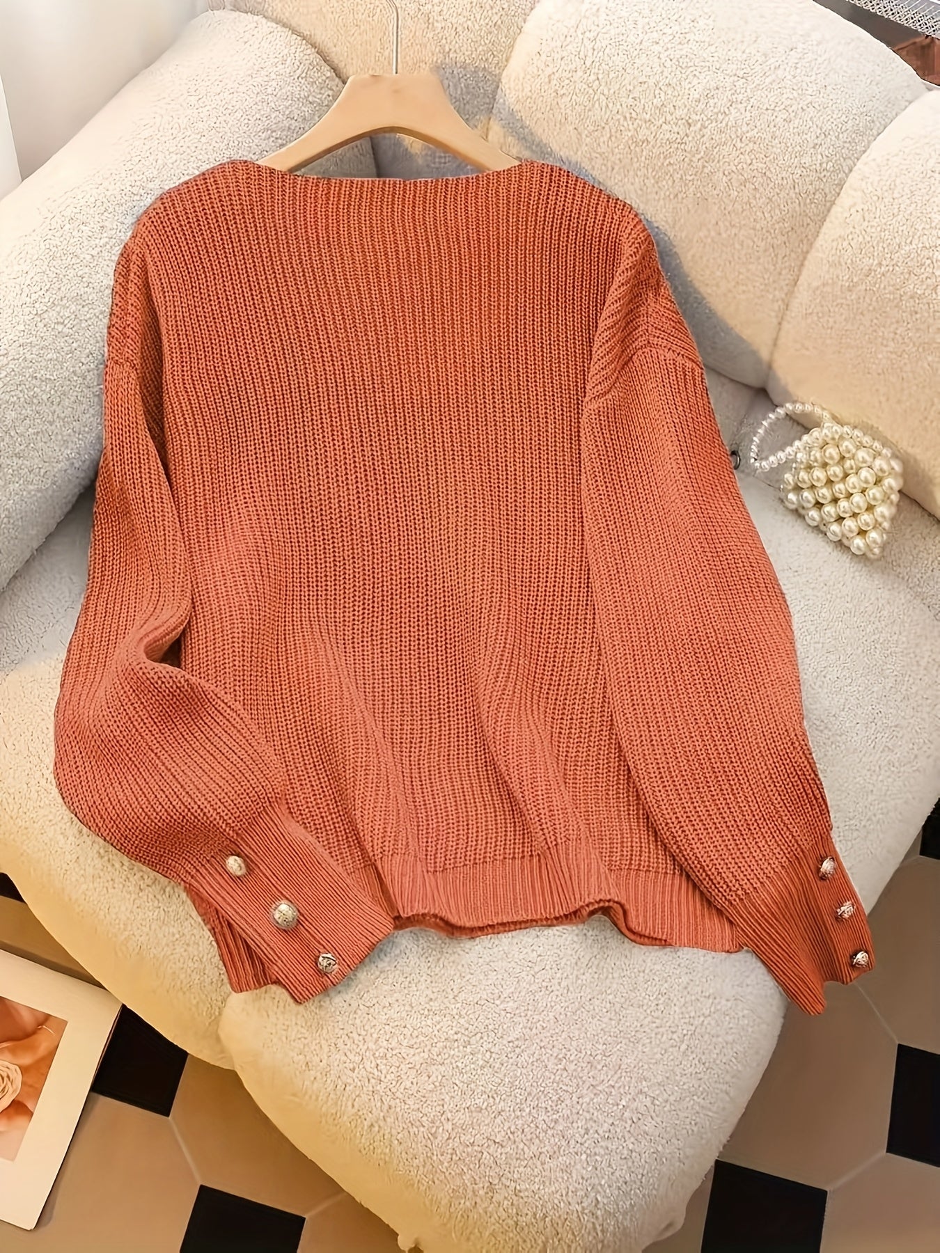 Verity | Ribbed V-Neck Sweater