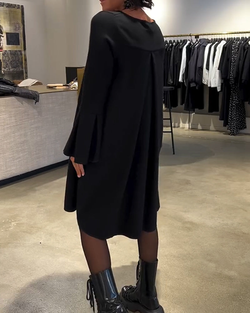 Jovalinne - Casual Dress with Flared Sleeves