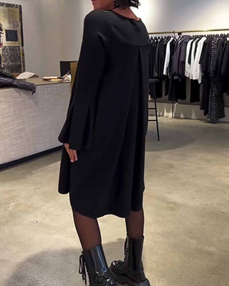 Jovalinne - Casual Dress with Flared Sleeves