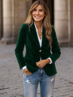 Hunter Jewel Velvet Blazer – front view