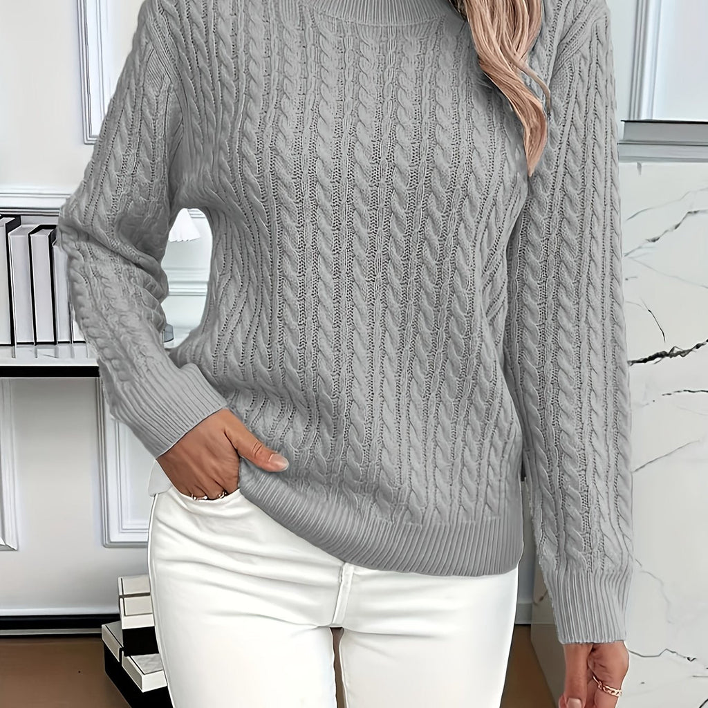 Faye | Cable-Knit Round Neck Sweater