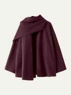 Women's Oversized Scarf Coat, Draped Collar, Relaxed Layering Fit