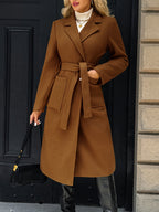 Evangeline | Tailored Belted Long Coat