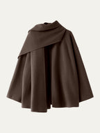 Women's Oversized Scarf Coat, Draped Collar, Relaxed Layering Fit