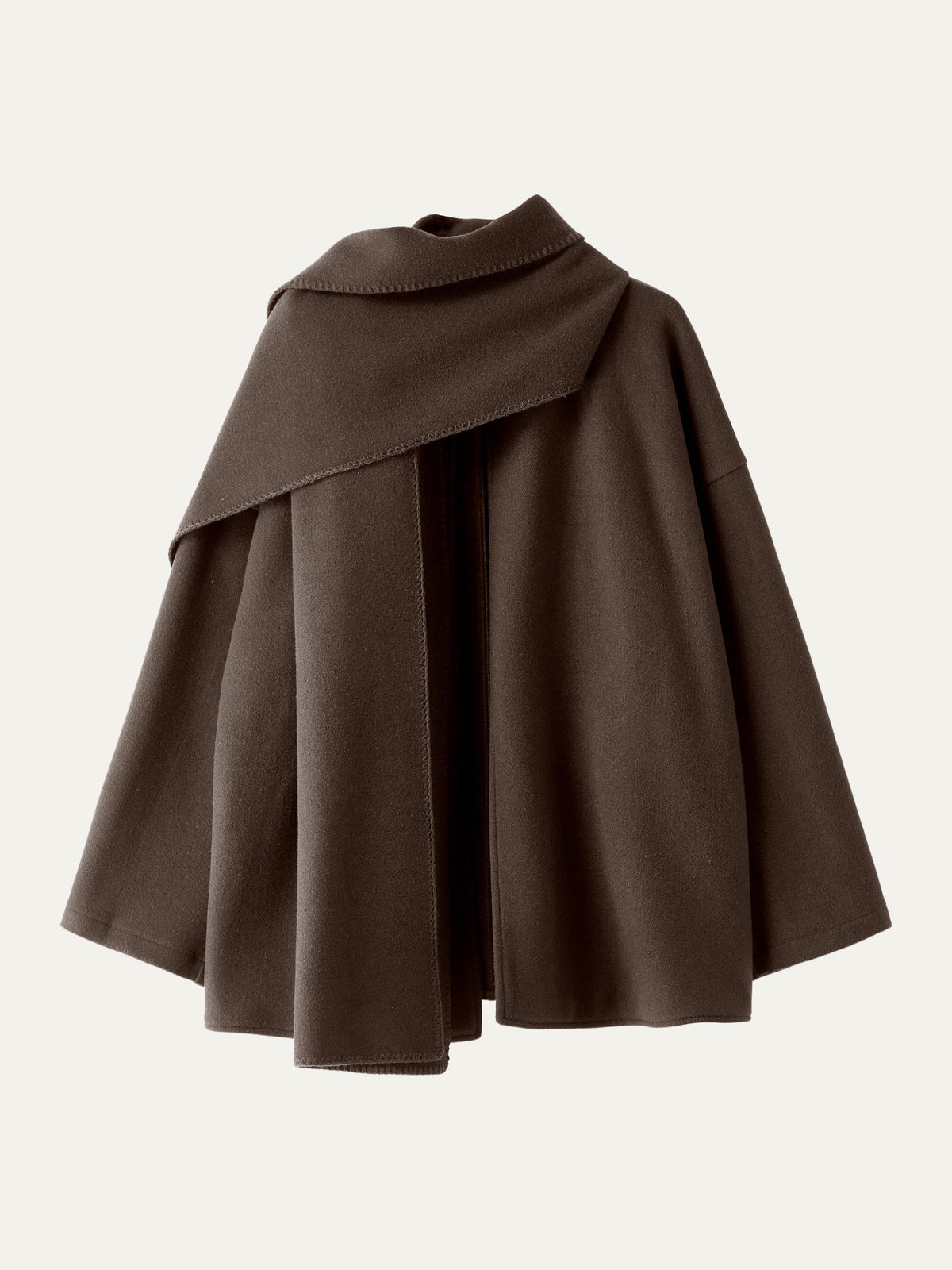 Women's Oversized Scarf Coat, Draped Collar, Relaxed Layering Fit