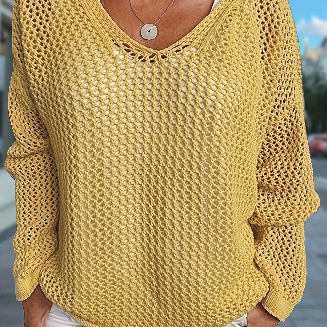 Delaney | Relaxed Open-Knit Hooded Sweater