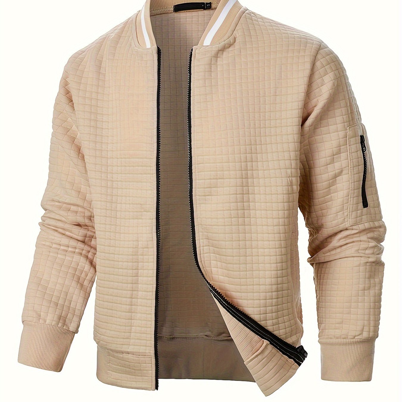 Raymond | Textured Zip-Up Bomber Jacket