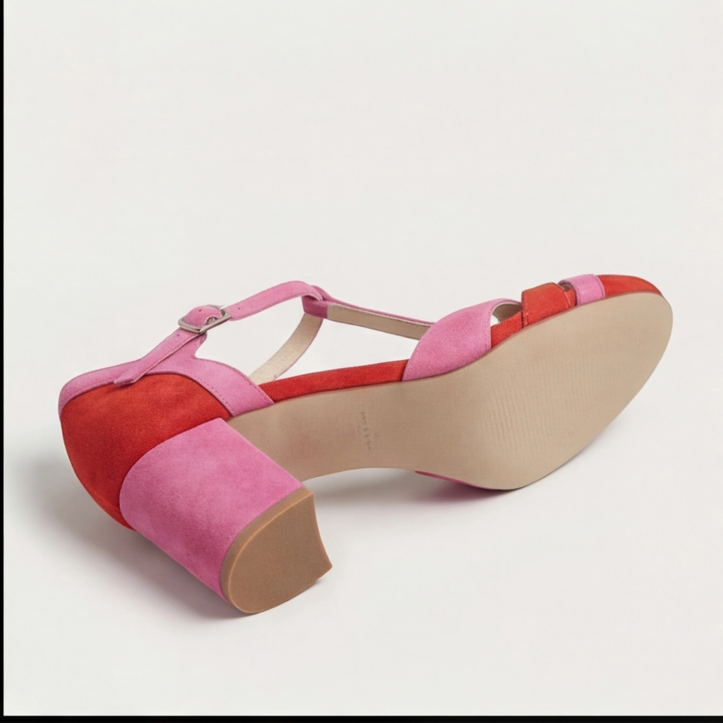 Joanna | Modern Closed Toe T-Strap Heels
