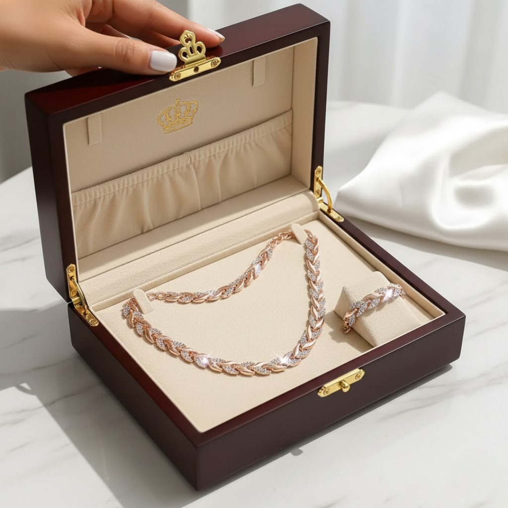 Elegant Rhinestone Fish Tail Jewelry Set