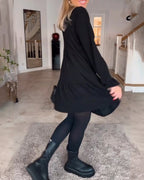 Aida - Simple Retro Long Sleeve Dress