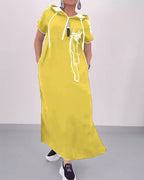 Ilana - Contrasting Maxi Dress with Zipper