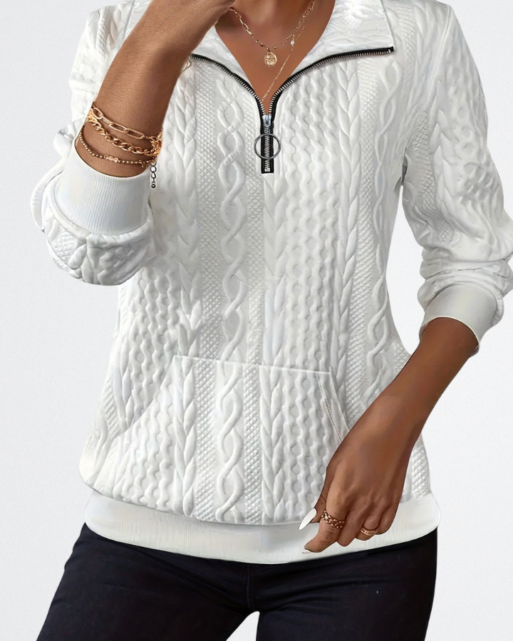 Celeste | Soft Knit Zip Sweater