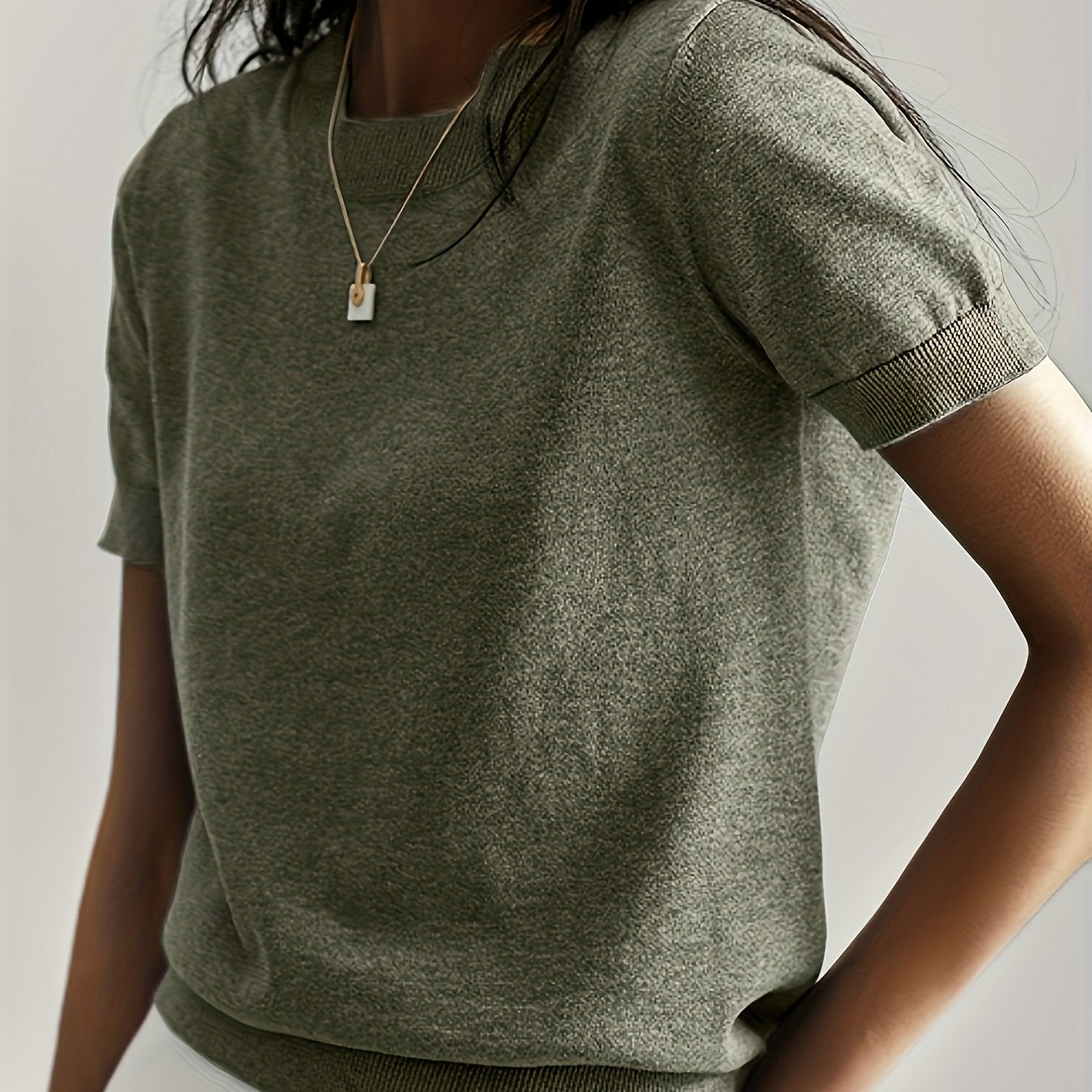 Harriet | Fine-Knit Short Sleeve Sweater