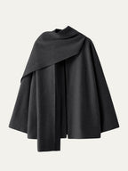 Women's Oversized Scarf Coat, Draped Collar, Relaxed Layering Fit