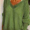 Delaney | Relaxed Open-Knit Hooded Sweater