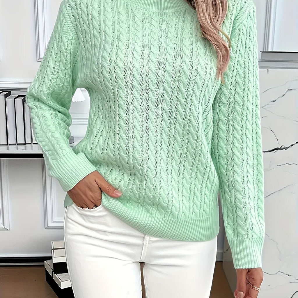 Faye | Cable-Knit Round Neck Sweater