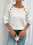 Kathleen | Textured Button Sweater