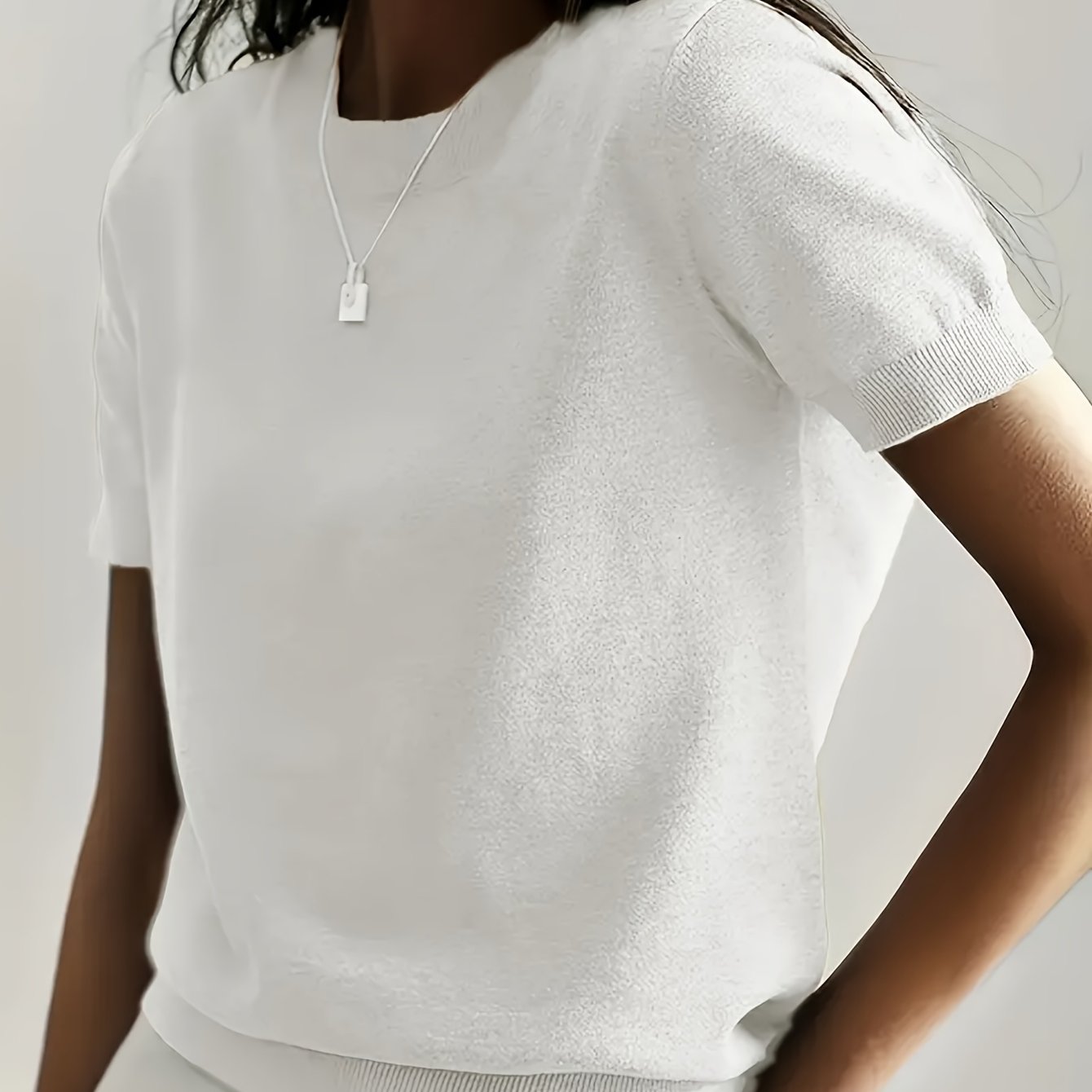Harriet | Fine-Knit Short Sleeve Sweater