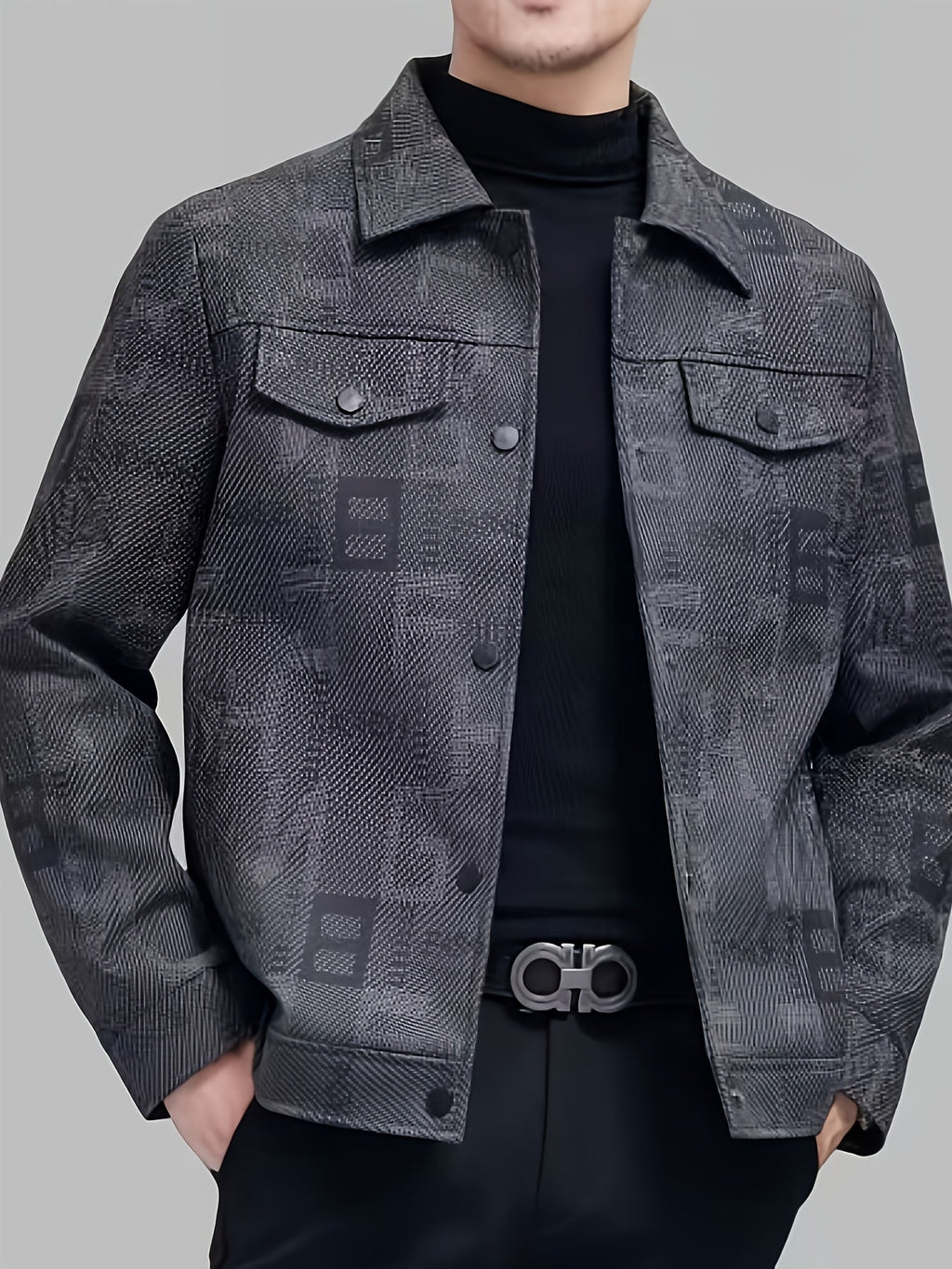 Fletcher | Patterned Trucker Jacket